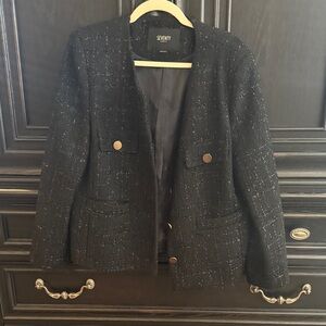 Seventy Black Tweed Metallic Women's Blazer Large/48